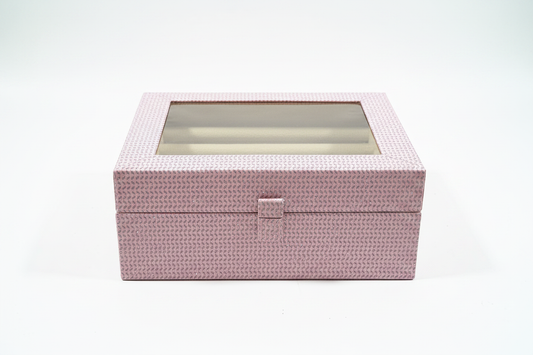 Pink bangle box closed - white background