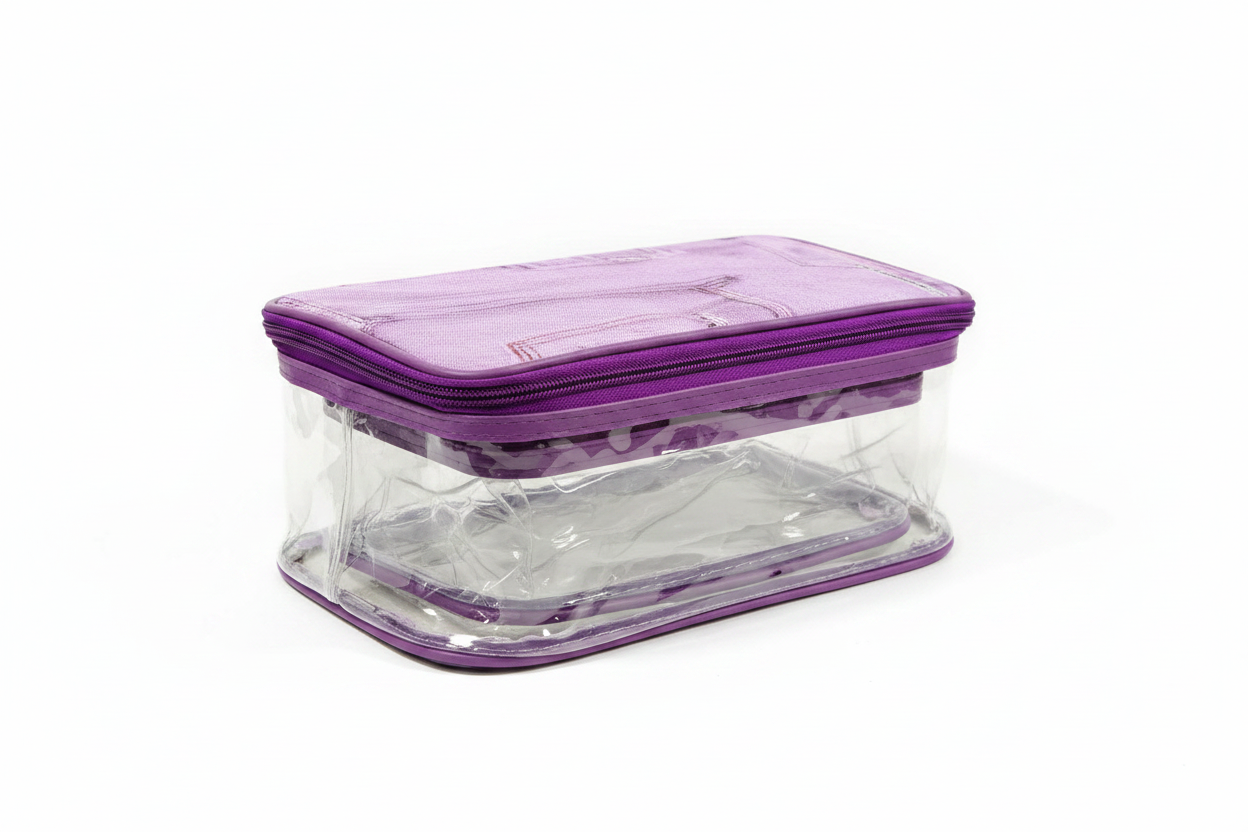 Purple Clear Organizer - White Background